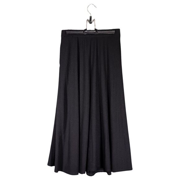 Reformation Molly Knit Skirt Small Black Ribbed Jersey Midi - Picture 1 of 4